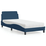 Krevet s madracem Dover plavi 80x200 cm od tkanine