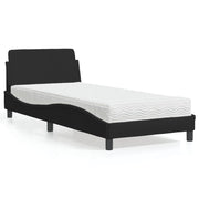 Krevet s madracem Dover crni 90x190 cm od tkanine