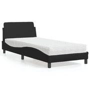Krevet s madracem Dover crni 90 x 200 cm od umjetne kože