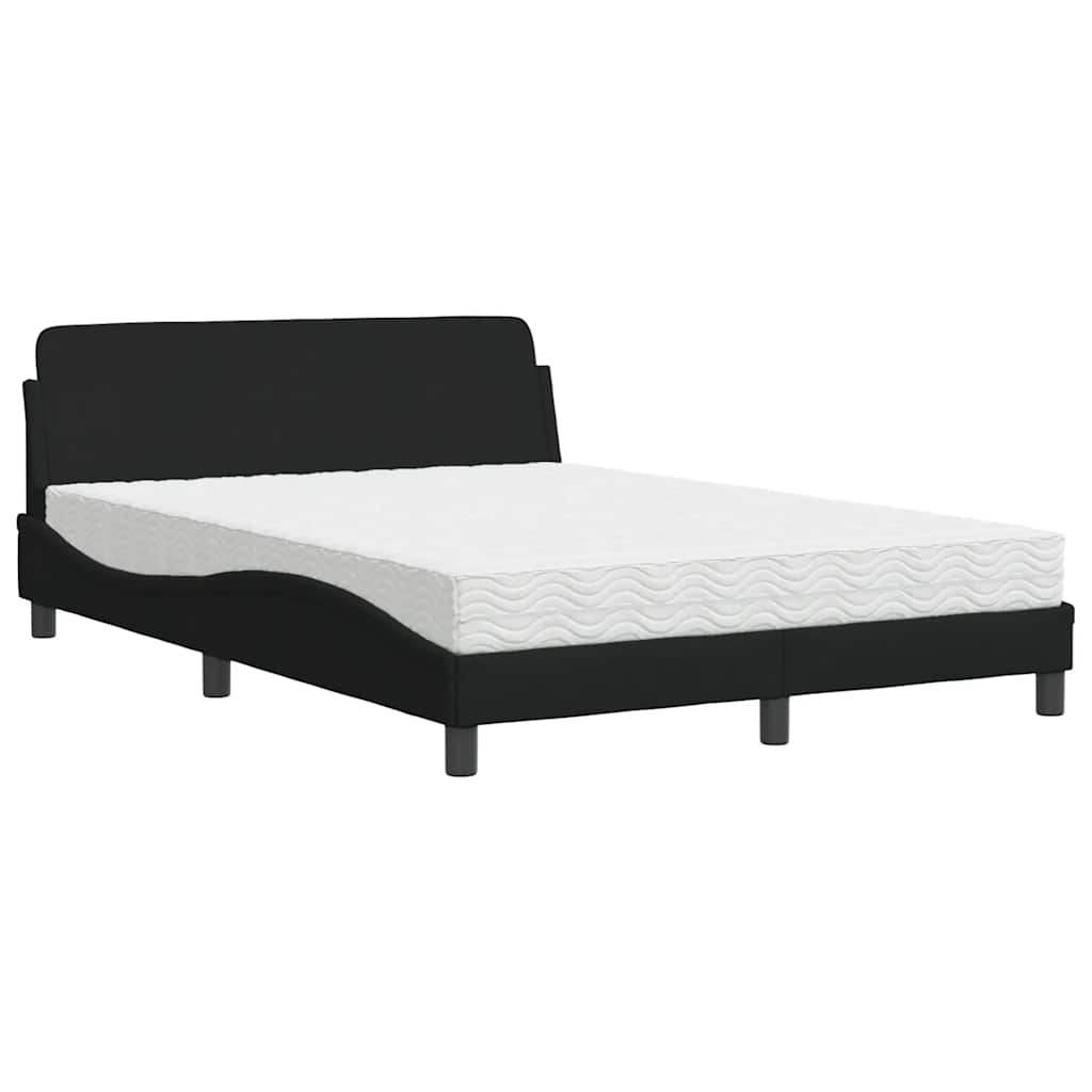 Krevet s madracem Dover crni 120 x 200 cm od tkanine