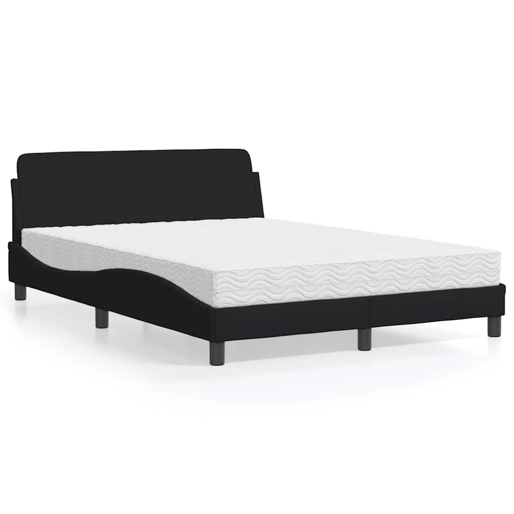 Krevet s madracem Dover crni 120 x 200 cm od tkanine