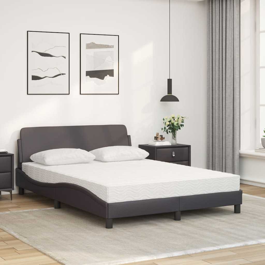 Krevet s madracem Dover sivi 120 x 200 cm od umjetne kože