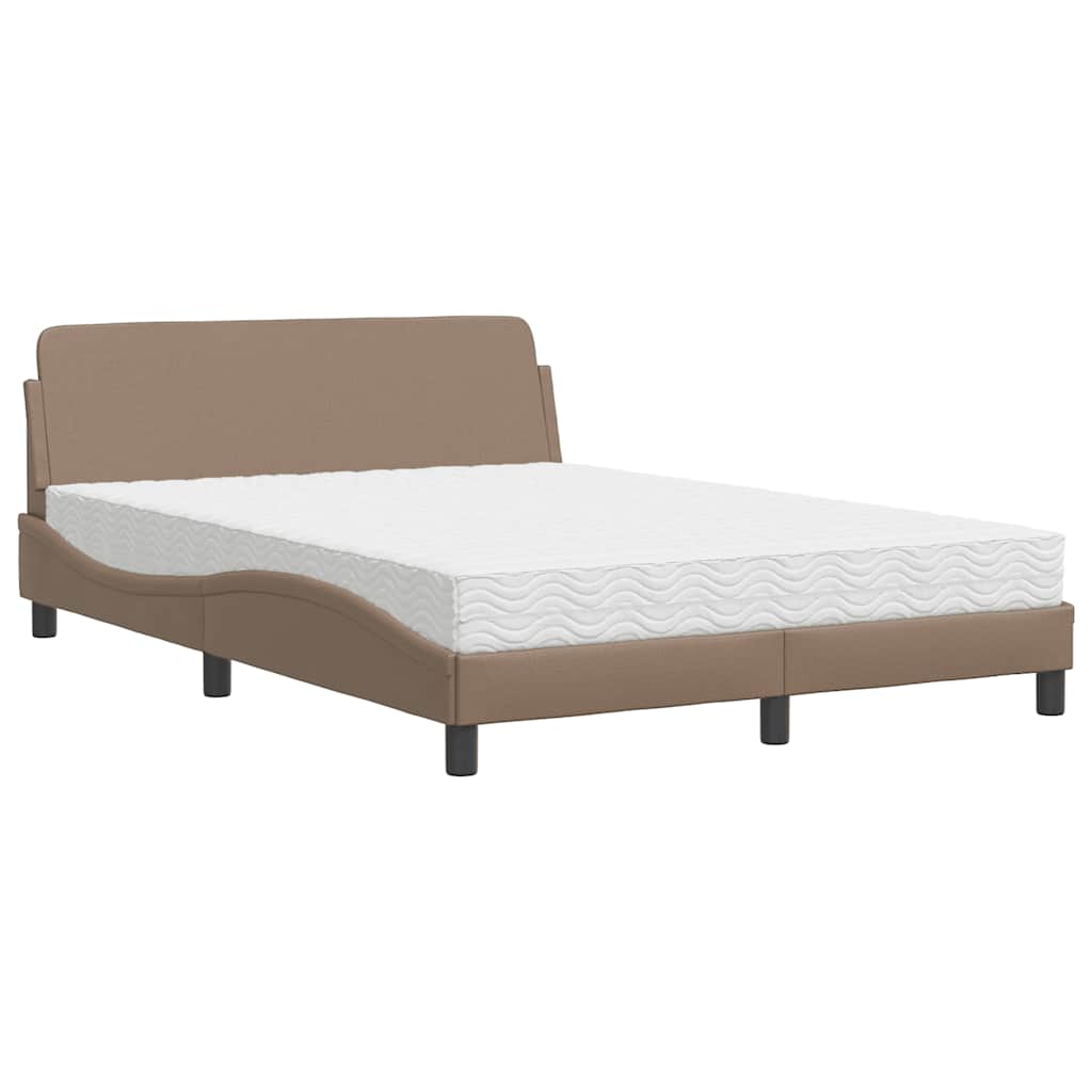 Krevet s madracem Dover boja cappuccina 120 x 200 cm od umjetne kože