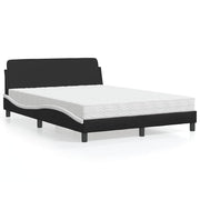 Krevet s madracem Dover crno-bijeli 120 x 200 cm od umjetne kože