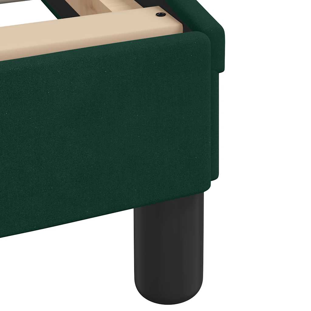 Krevet s madracem Dover tamnozeleni 140x190 cm baršunasti