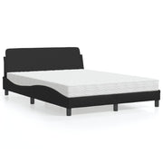 Krevet s madracem Dover crni 140 x 190 cm od umjetne kože