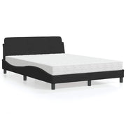 Krevet s madracem Dover crni 140x200 cm baršunasti
