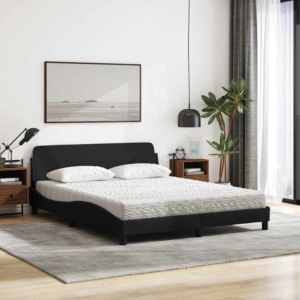 Krevet s madracem Dover crni 160x200 cm od tkanine