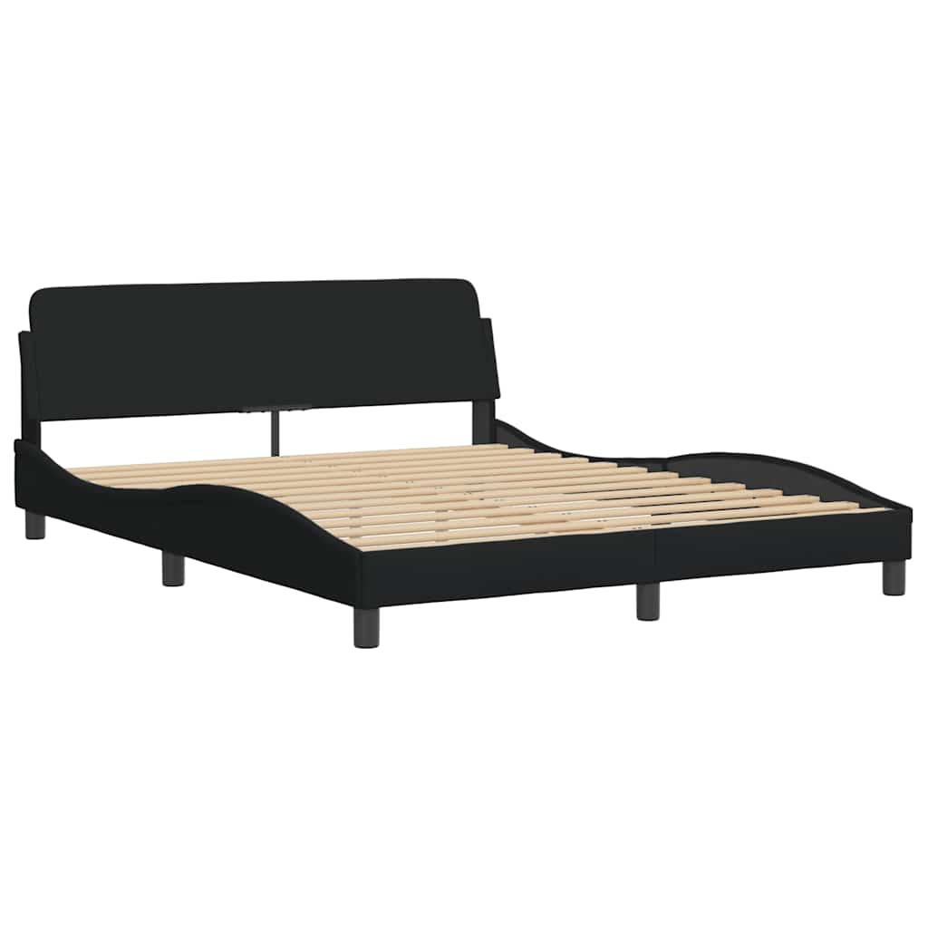 Krevet s madracem Dover crni 160x200 cm od tkanine
