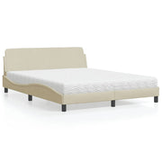 Krevet s madracem Dover krem 160x200 cm od tkanine
