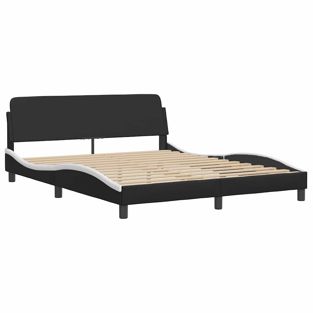 Krevet s madracem Dover bijeli 160x200 cm od umjetne kože