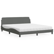 Krevet s madrac Dover svjetlosivi 180x200cm tkanina