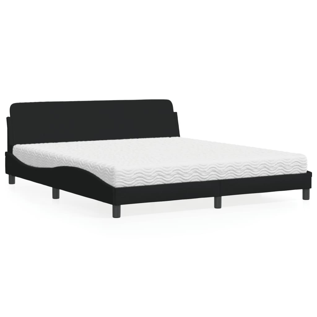 Krevet s madracem Dover crni 180x200 cm od tkanine