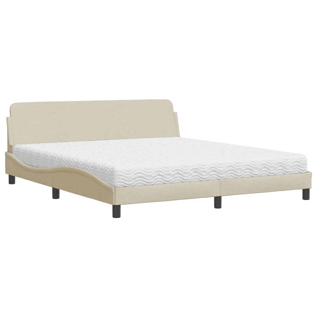 Krevet s madracem Dover krem 180x200 cm od tkanine