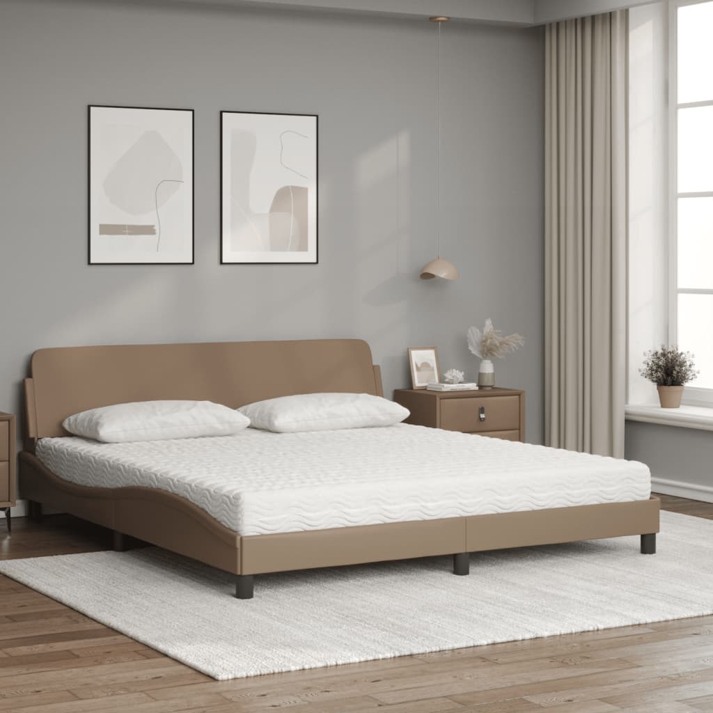 Krevet s madracem Dover cappuccino 180x200 cm umjetna koža