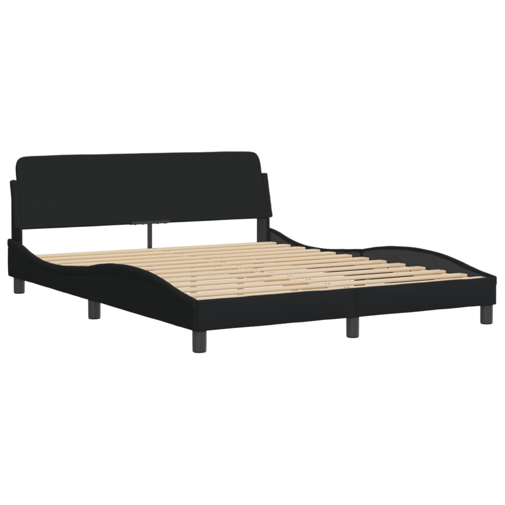 Krevet s madracem Hvar crni 160x200 cm od tkanine