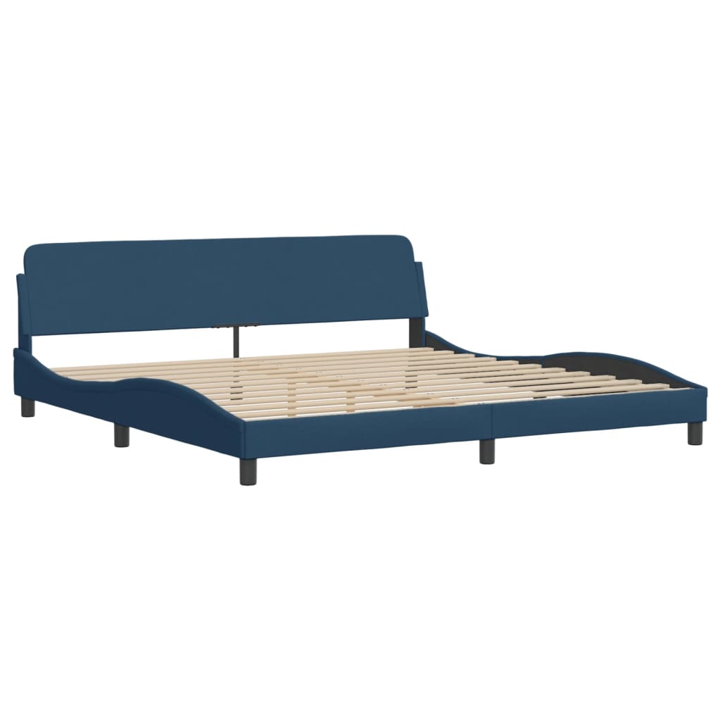 Krevet s madracem Hvar plavi 200 x 200 cm od tkanine