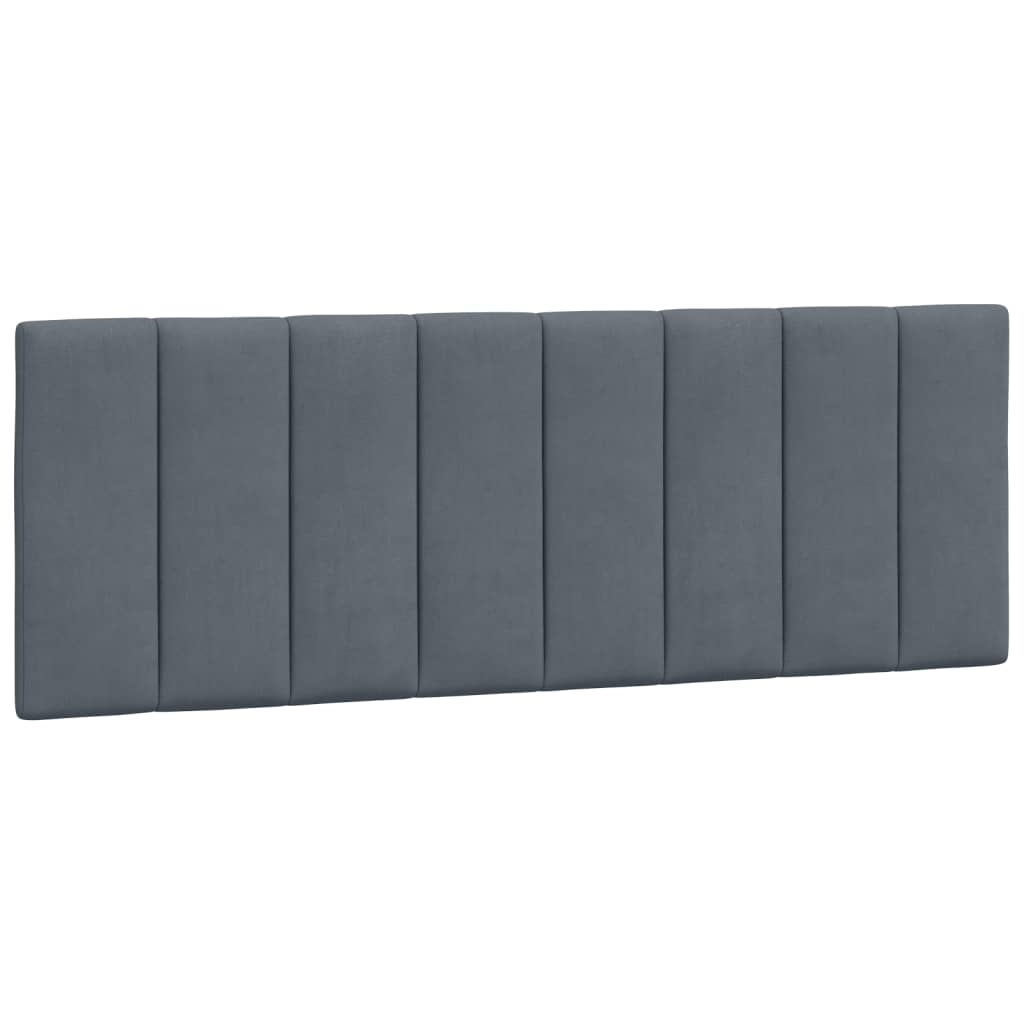 Krevet s madracem Hanko tamnosivi 120 x 200 cm baršunasti