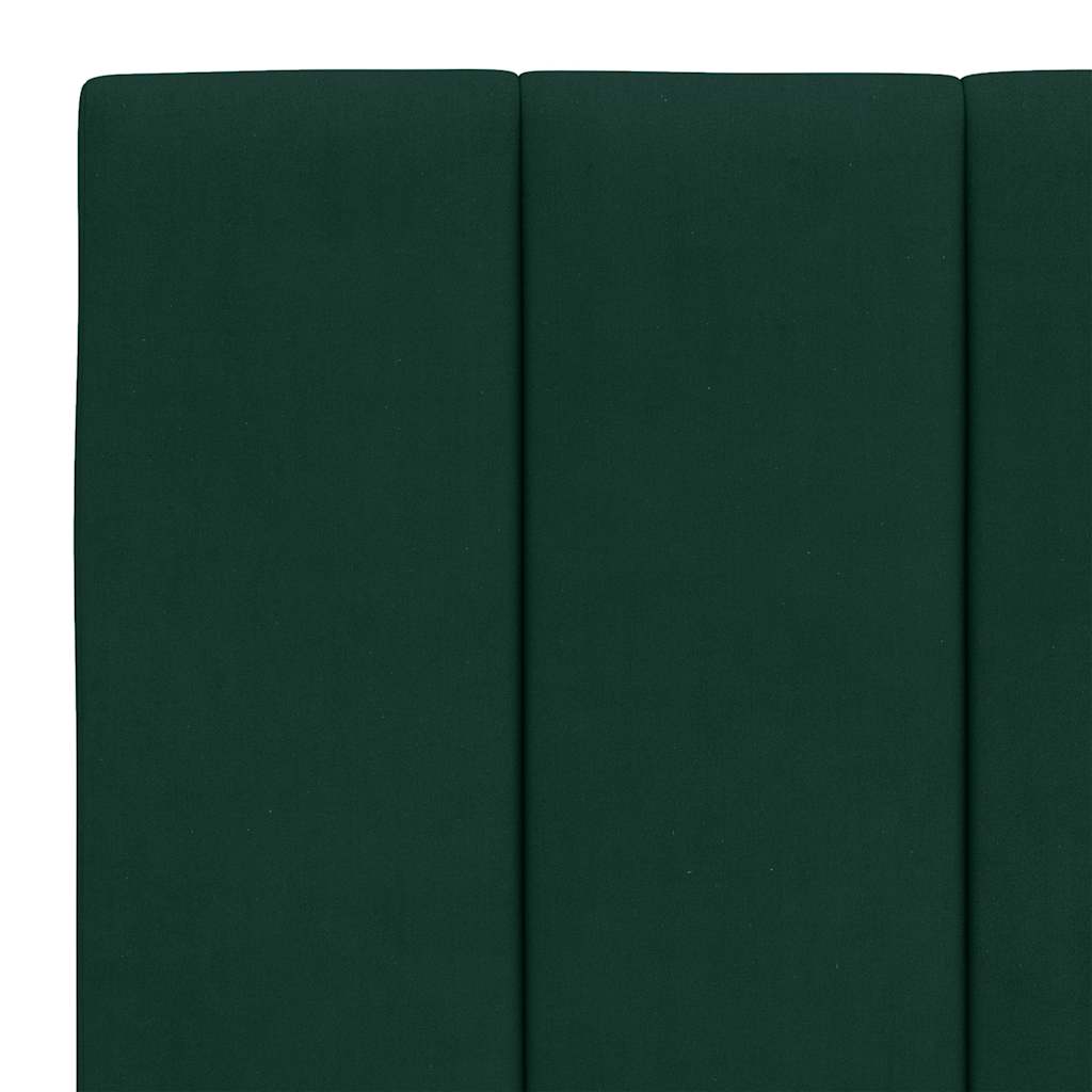Krevet s madracem Hanko tamnozeleni 120x200 cm baršunasti