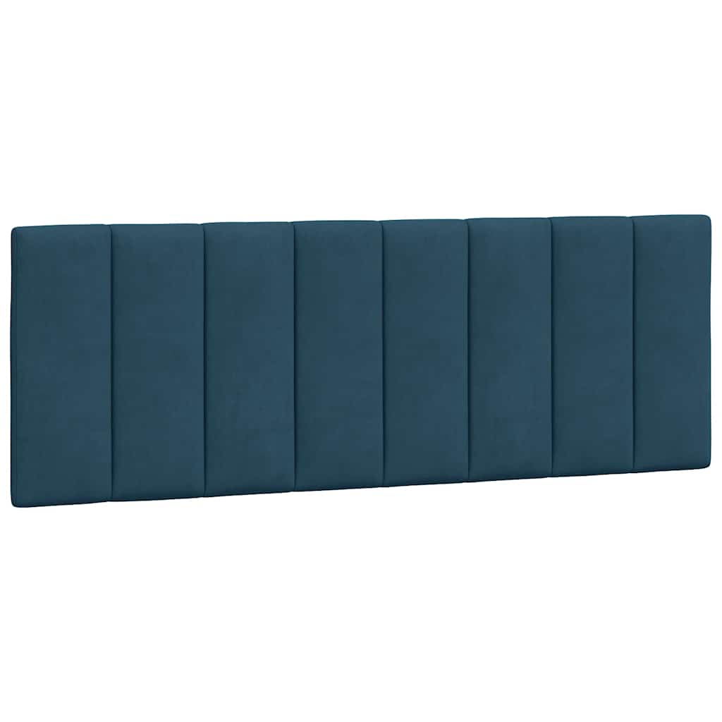Krevet s madracem Hanko plavi 140x190 cm baršunasti