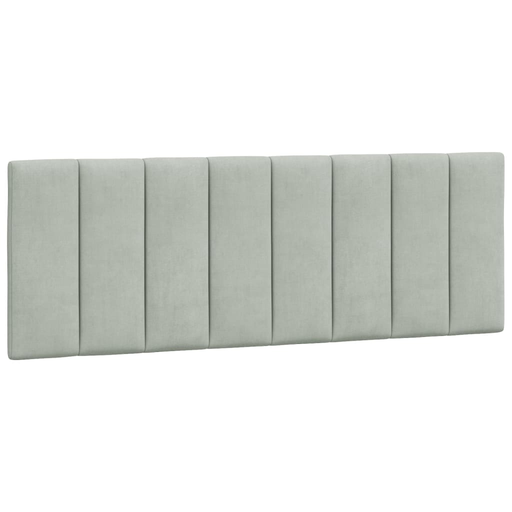 Krevet s madracem Hanko svjetlosivi 140x200 cm baršunasti