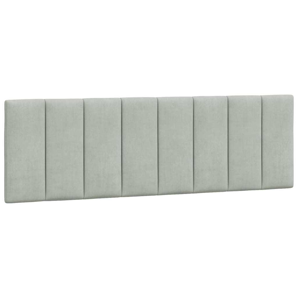 Krevet s madracem Hanko svjetlosivi 160x200 cm baršunasti