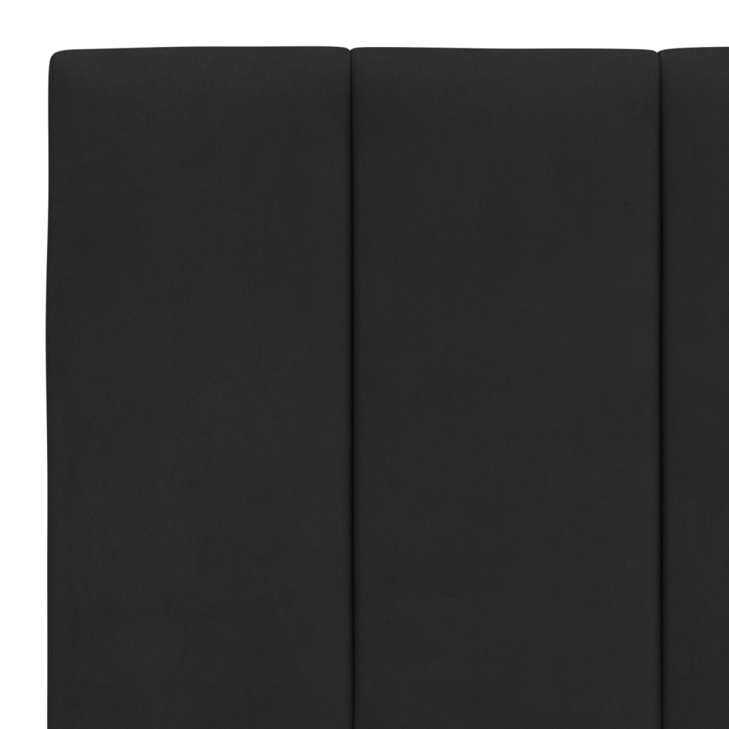Krevet s madracem Hanko crni 200x200 cm baršunasti