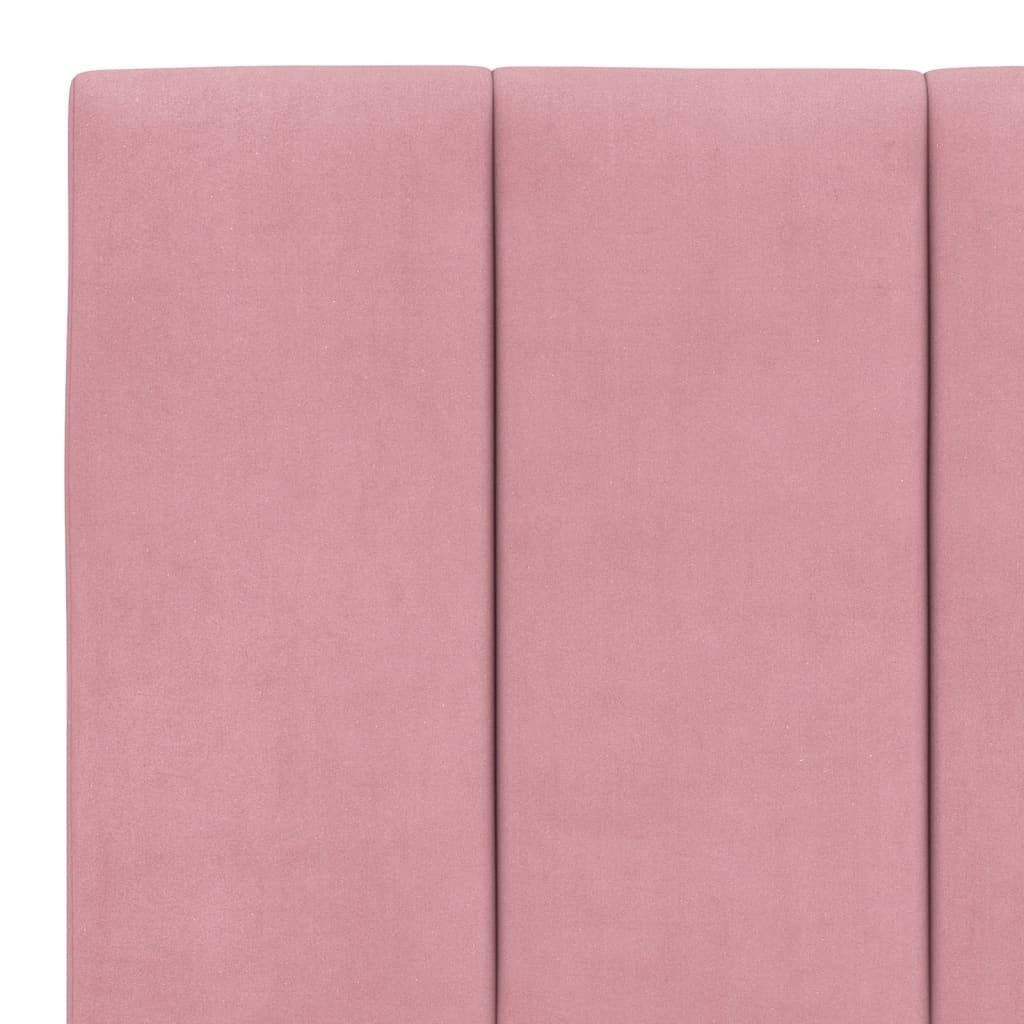 Krevet s madracem Hanko ružičasti 200x200 cm baršunasti