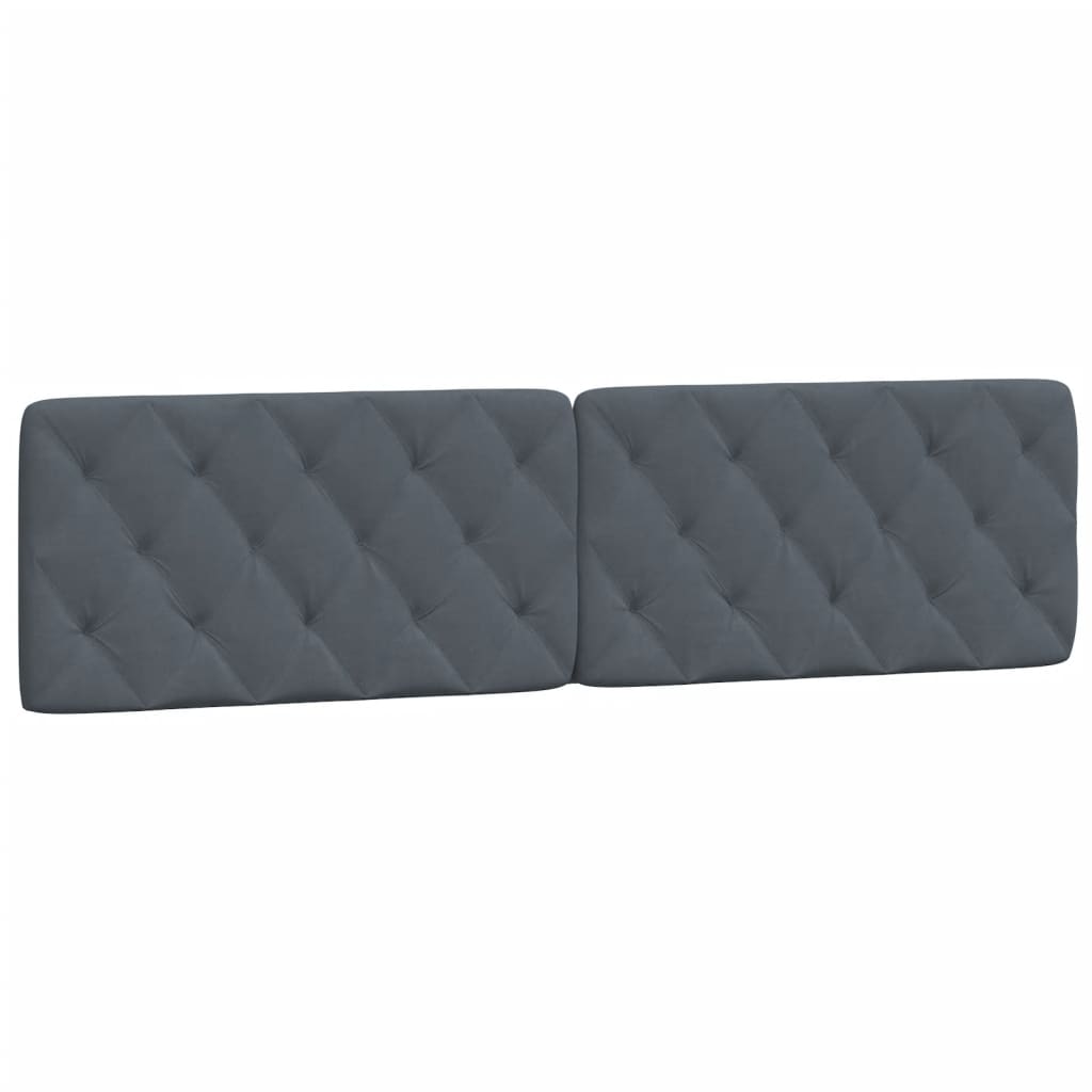 Krevet s madracem tamnosivi 200x200 cm baršunasti