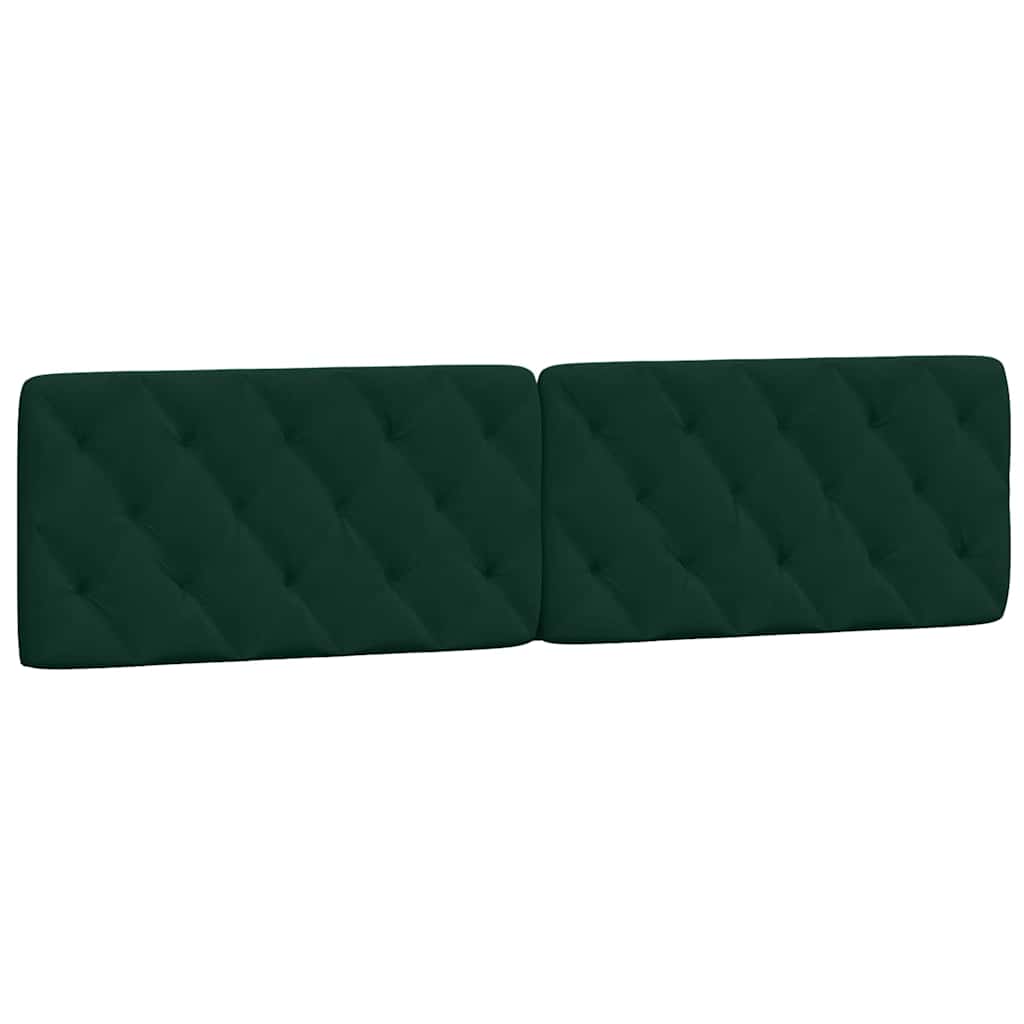 Krevet s madracem tamnozeleni 200x200 cm baršunasti