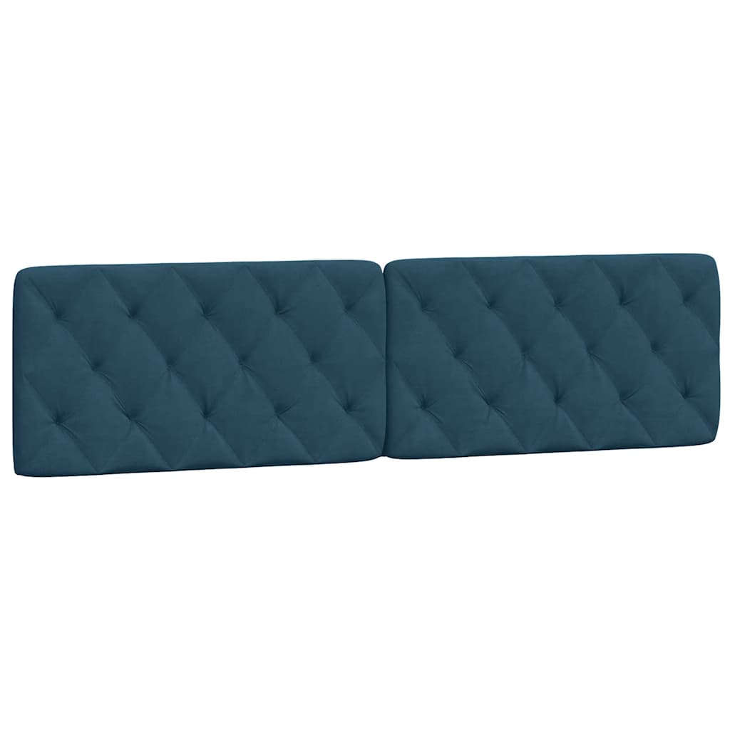 Krevet s madracem plavi 200x200 cm baršunasti