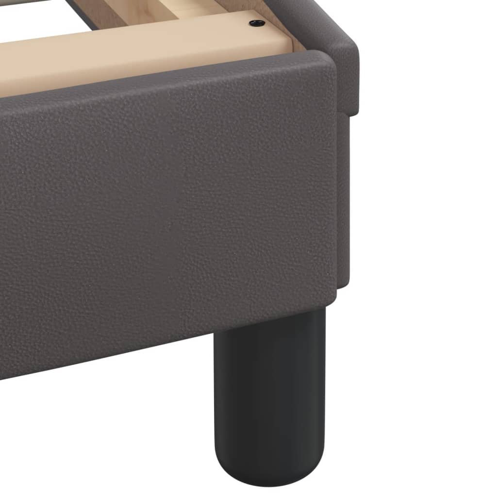 Krevet s madracem Hvar sivi 80 x 200 cm od umjetne kože