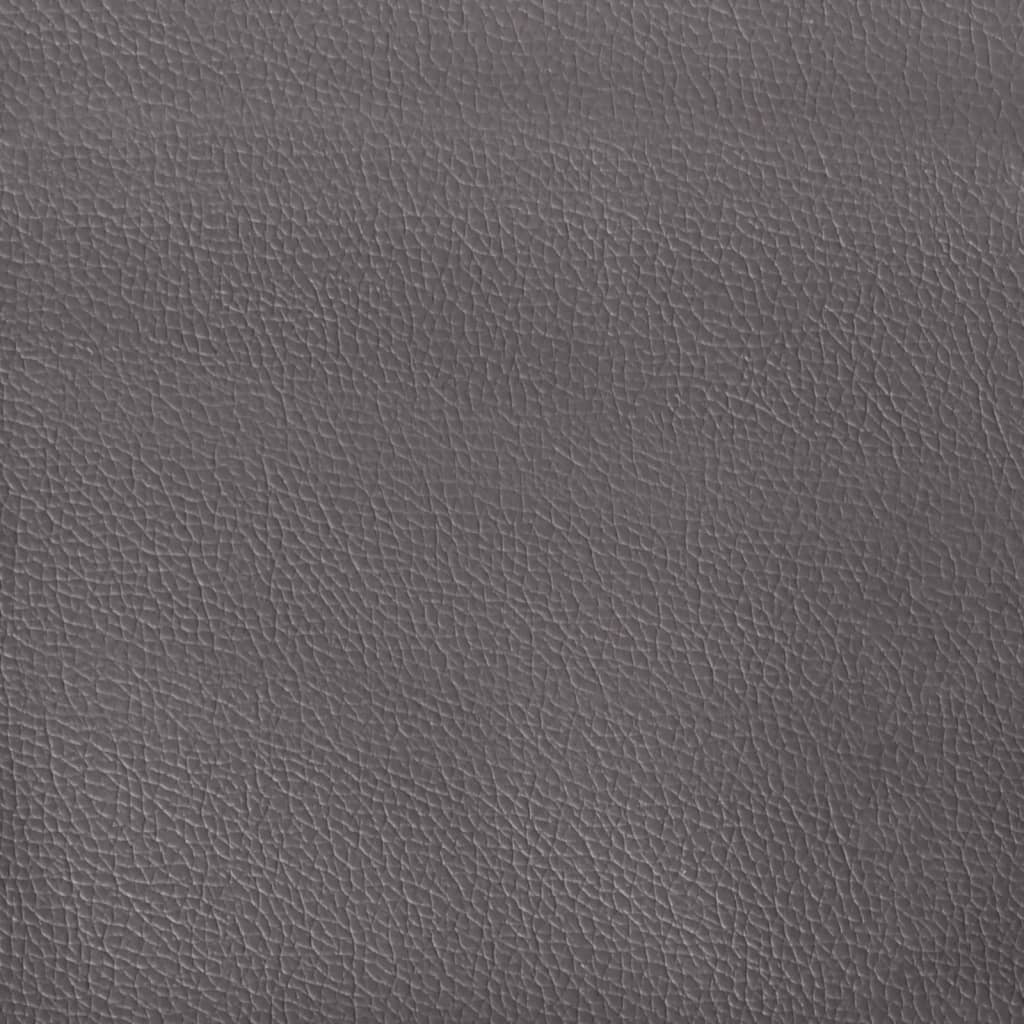 Krevet s madracem Hvar sivi 100 x 200 cm od umjetne kože