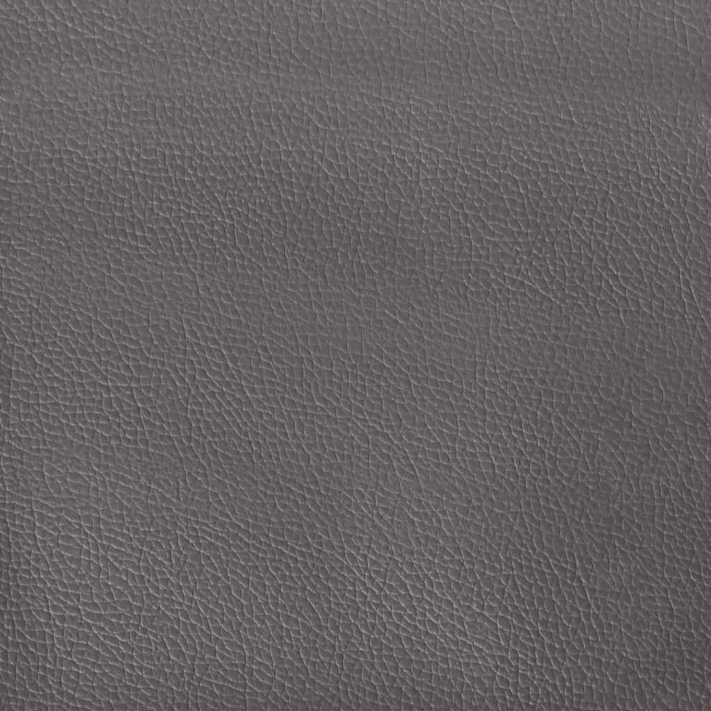 Krevet Viana s madracem sivi 90 x 190 cm od umjetne kože