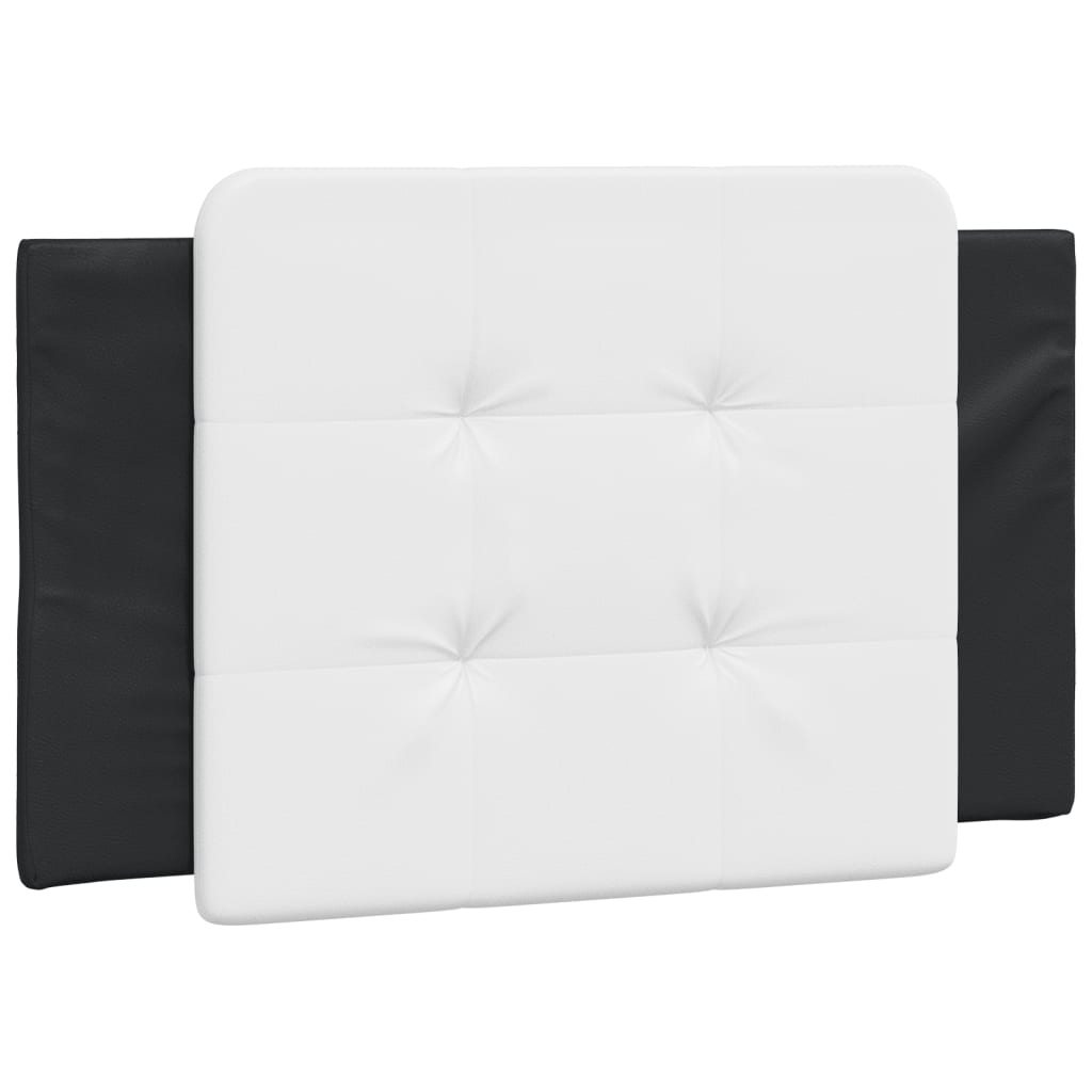 Okvir kreveta bez madraca Zadar crno-bijeli 90 x 200 cm od umjetne kože