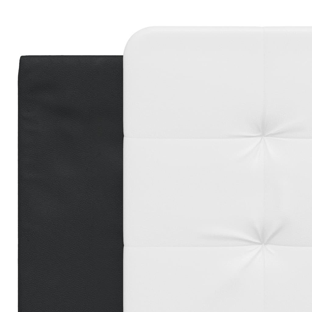 Krevet s madracem Zadar crno-bijeli 180 x 200 cm od umjetne kože