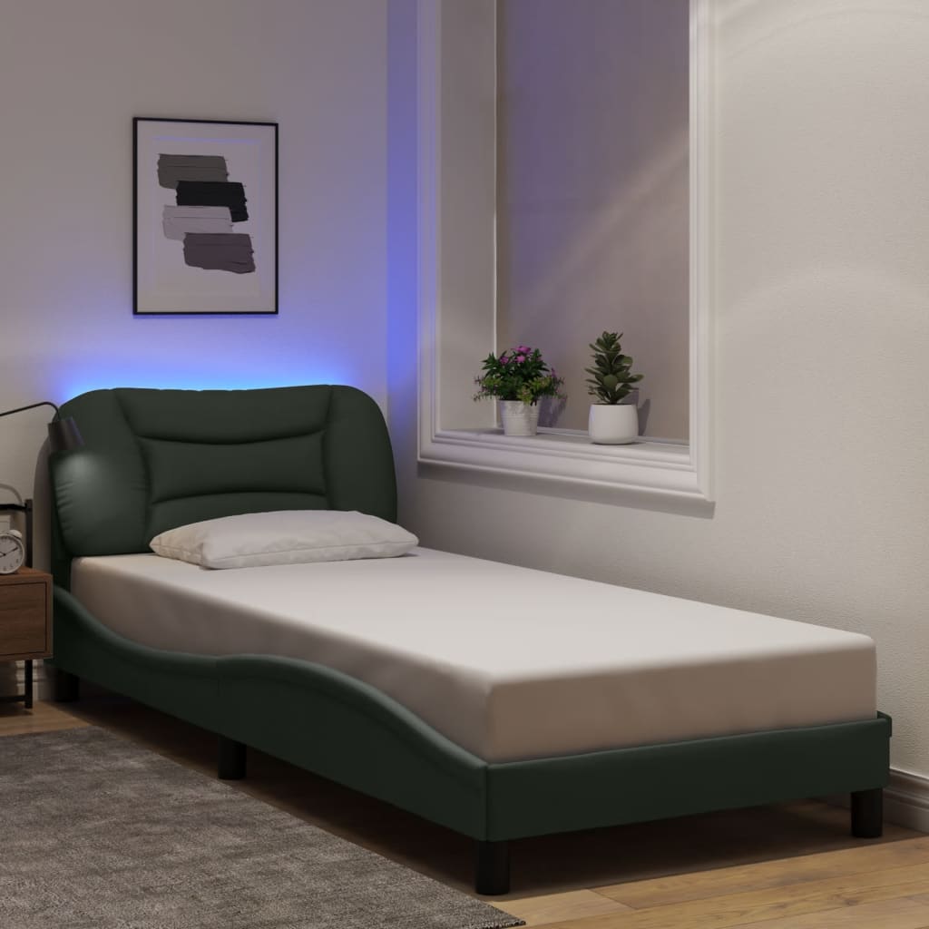 Okvir kreveta s LED-om bez madraca Hvar 90x200 cm od tkanine