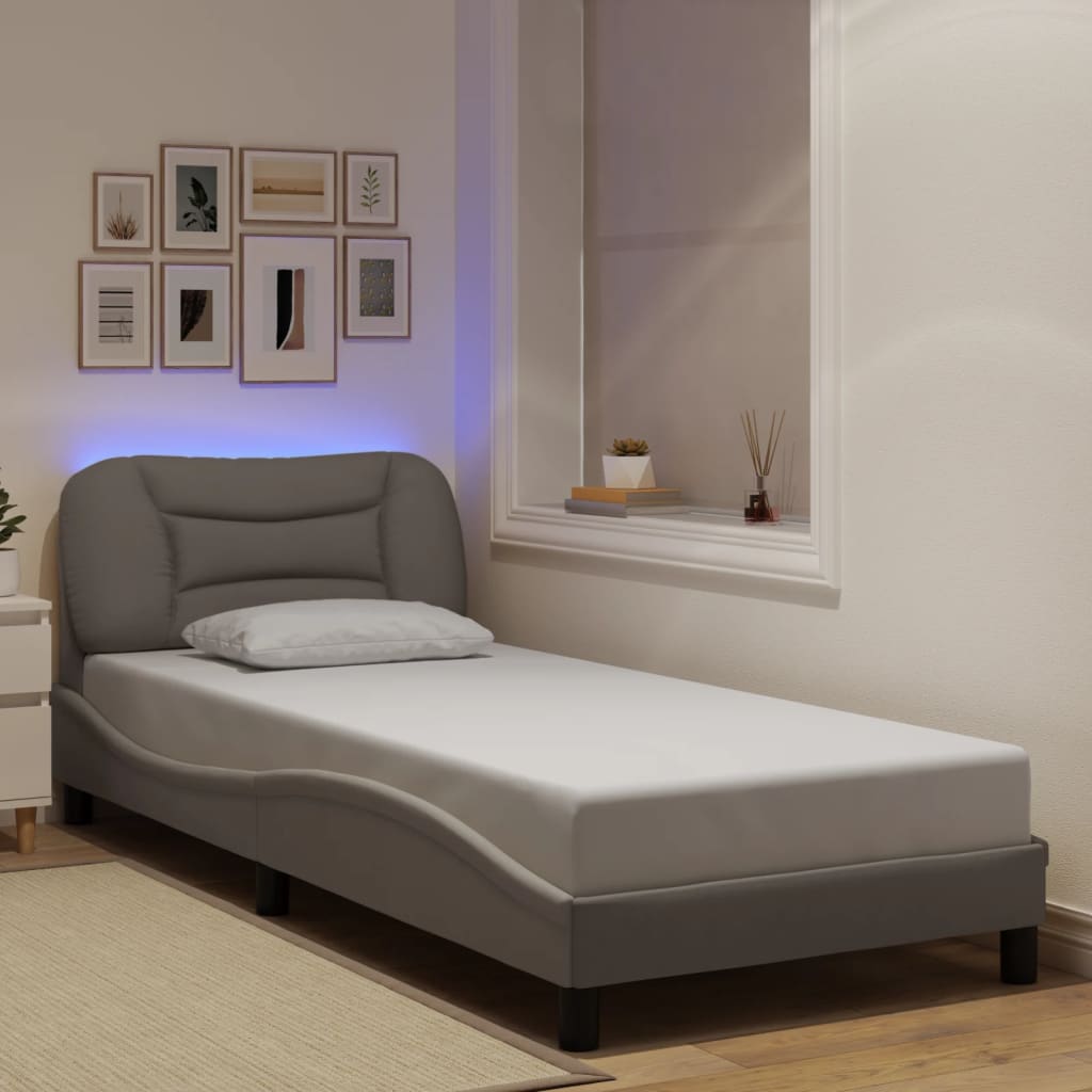 Okvir kreveta s LED-om bez madraca Hvar 90x200cm tkanine