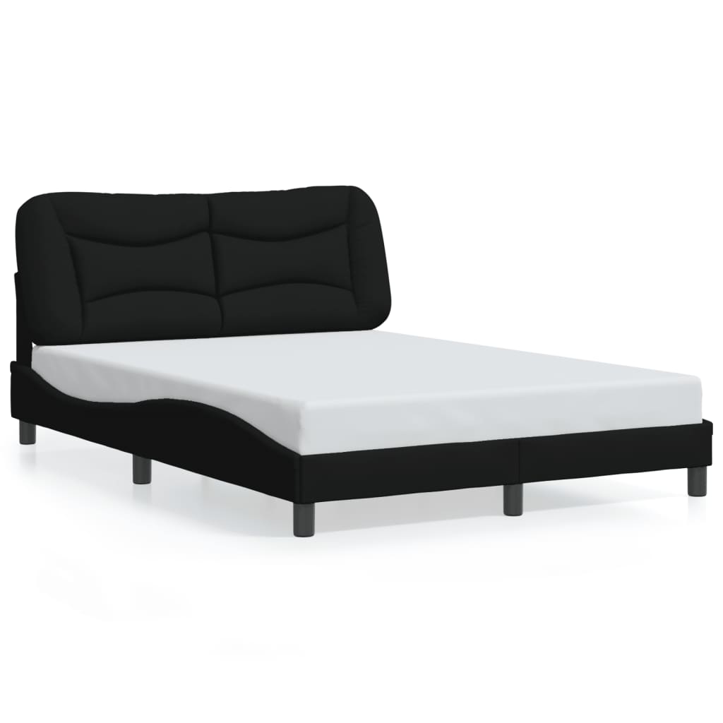 Okvir kreveta s LED-om bez madraca Hvar crni 120 x 200 cm od tkanine
