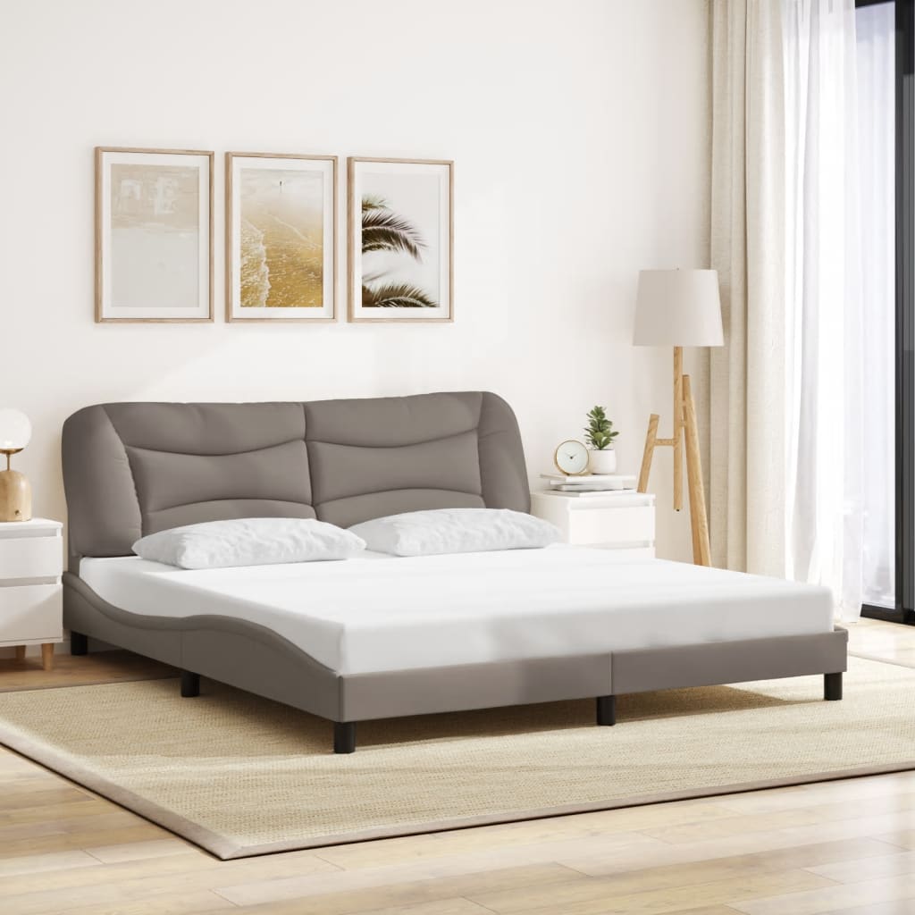 Okvir kreveta s LED-om bez madraca Hvar Taupe 180x200 cm tkanina