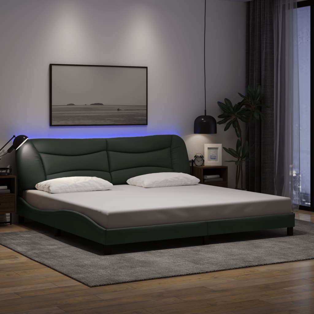 Okvir kreveta s LED-om bez madraca Hvar 200x200 cm od tkanine