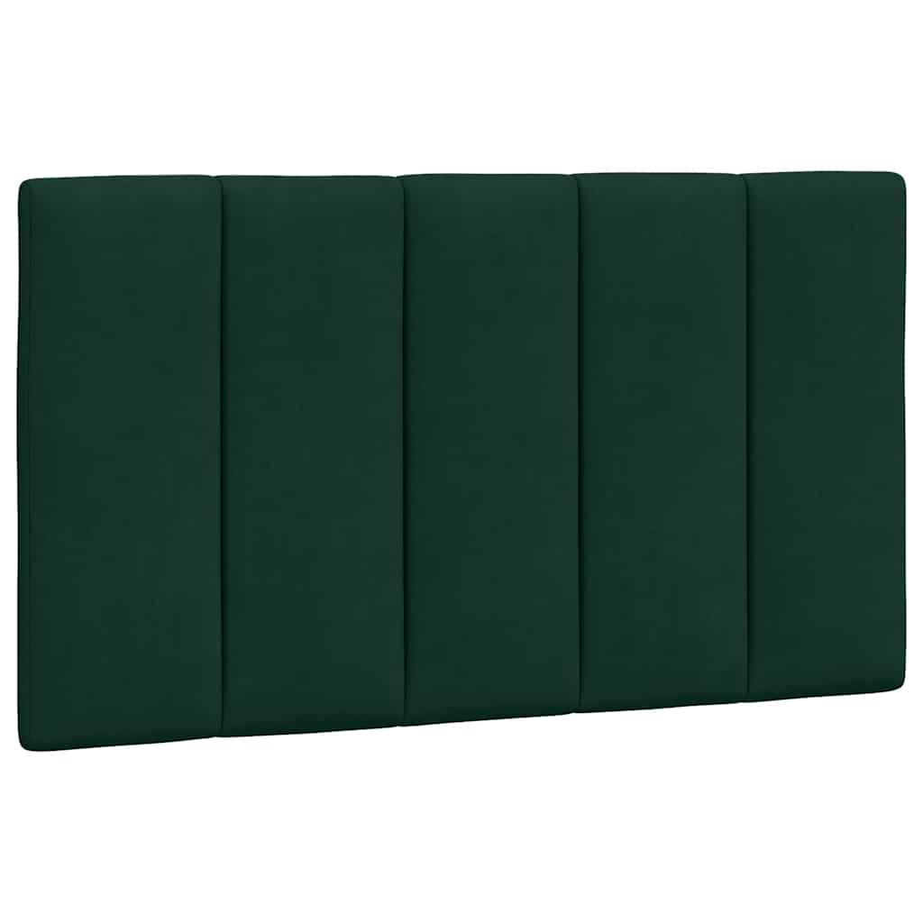 Okvir kreveta s LED-om bez madraca Hanko tamnozeleni 80x200 cm baršunasti