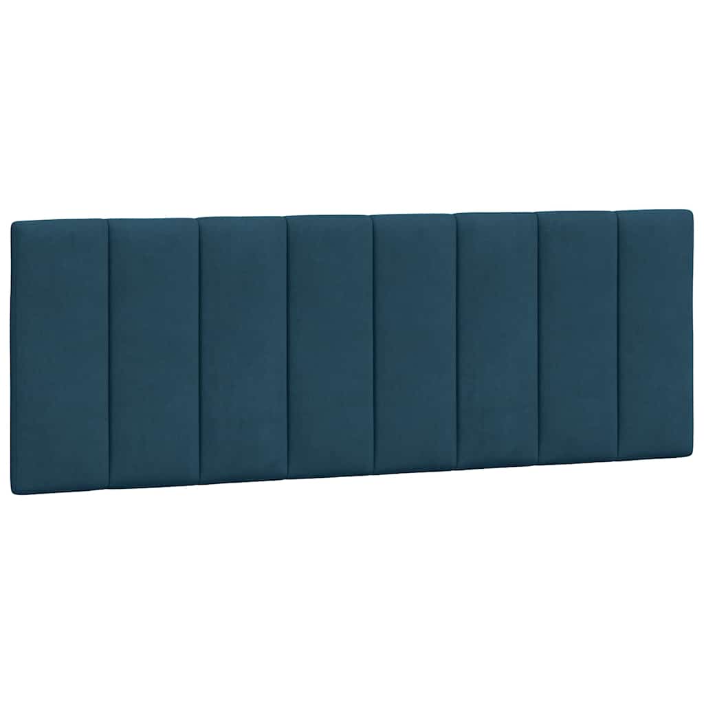 Okvir kreveta s LED-om bez madraca Hanko plavi 120 x 200 cm baršunasti