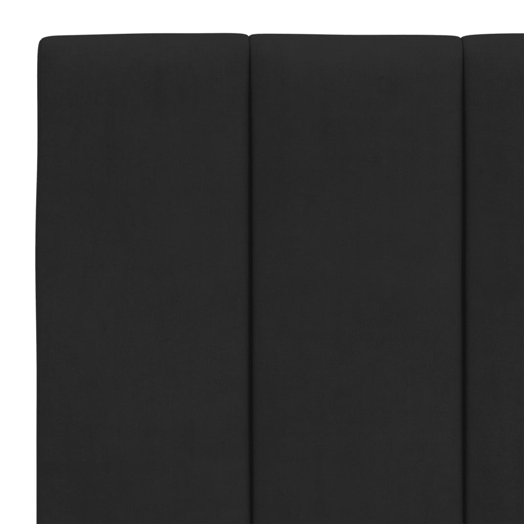 Okvir kreveta s LED-om bez madraca Hanko crni 140 x 200 cm baršunasti