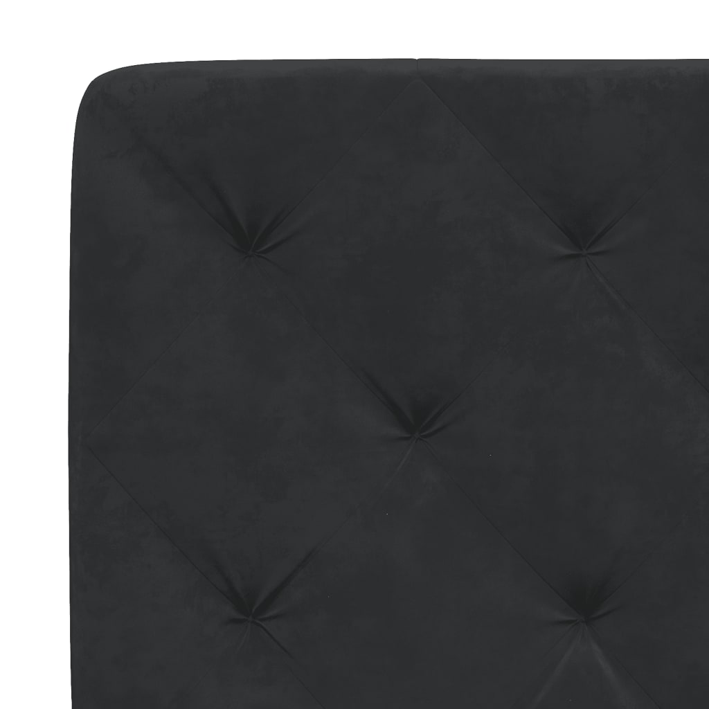 Okvir kreveta s LED-om bez madraca crni 120 x 200 cm baršunasti