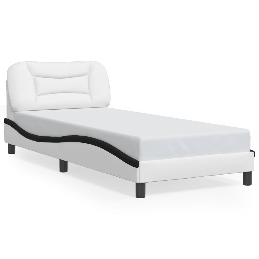 Okvir kreveta s LED-om bez madraca Hvar bijelo-crni 90x190 cm