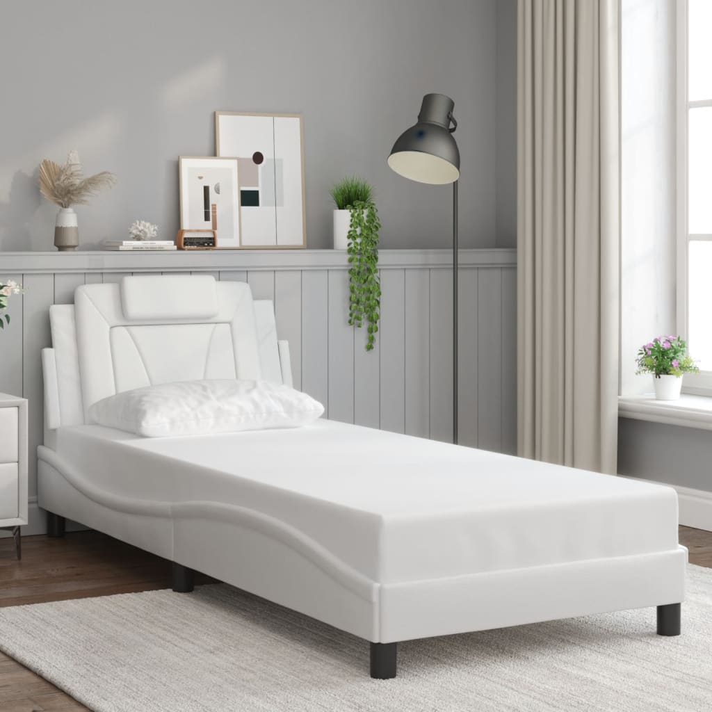 Okvir kreveta Viana s LED-om bez madraca bijeli 80 x 200 cm