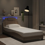 Okvir kreveta Viana s LED-om bez madraca cappuccino 80x200 cm