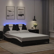 Okvir kreveta Viana s LED-om bez madracacrno-bijeli 120 x 200 cm