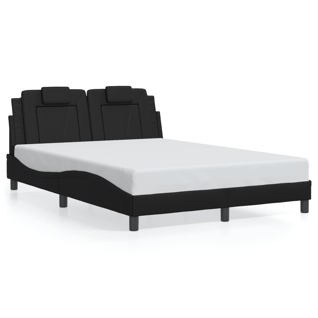 Okvir za krevet Viana s LED-om bez madraca crni 140x190 cm